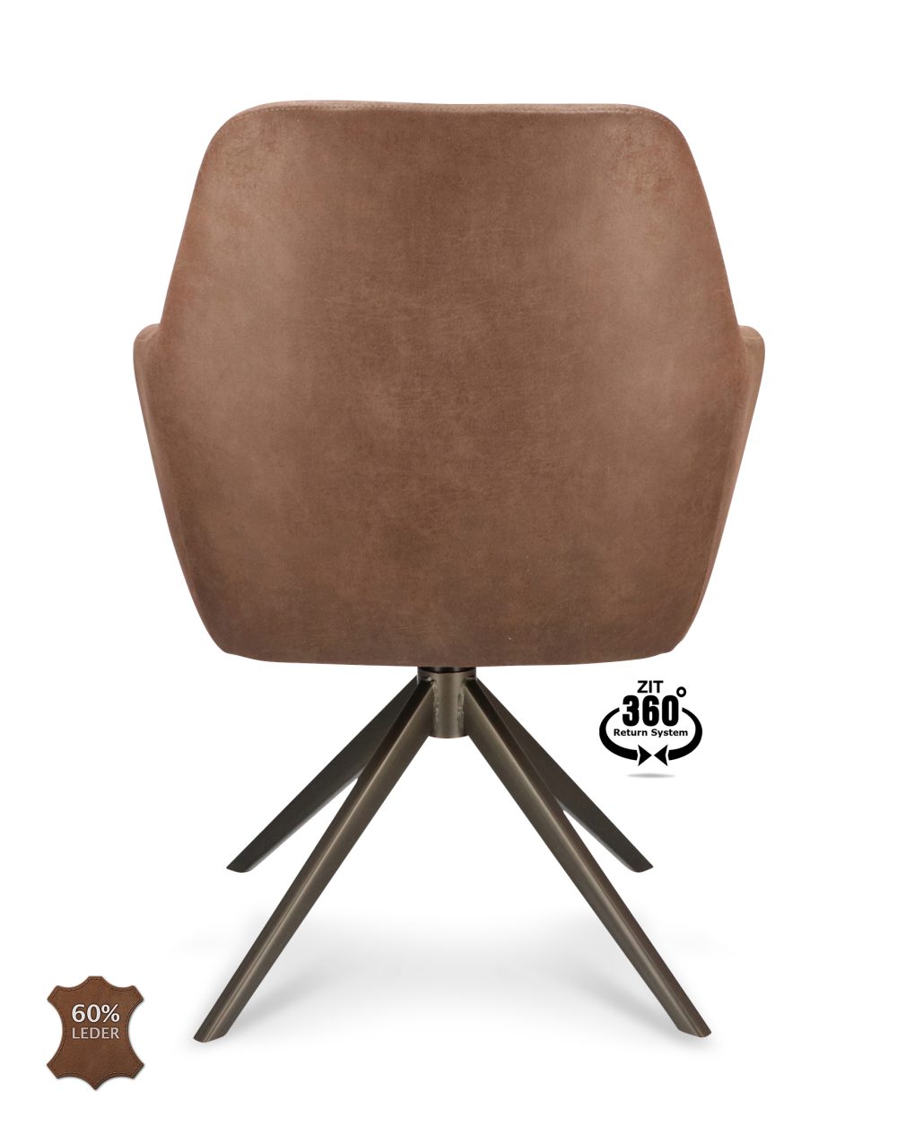 Stoel met arm Bruin