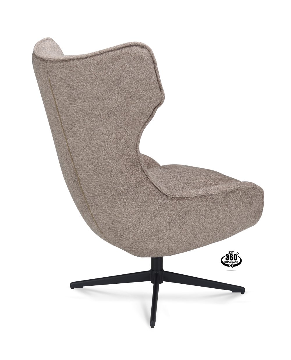 fauteuil zwart onderstel