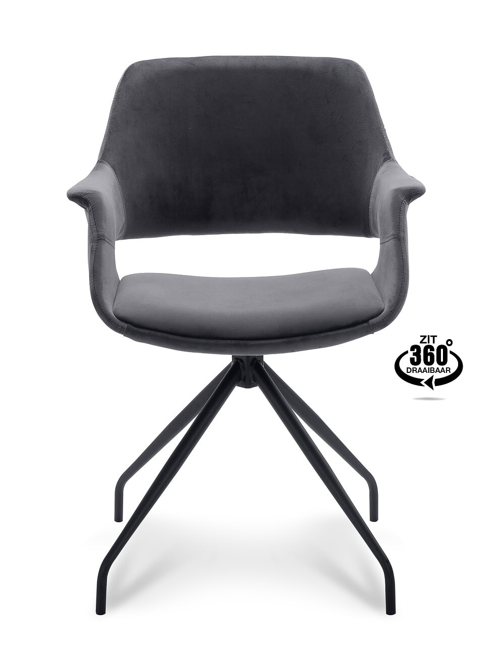 stoel crown dark grey front