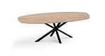 Tafelblad Dante Eiken deens ovaal - Tafelblad Kleur Natural - Onderstel 010 Spinpoot Kd Kleur Black - Hoofdfoto