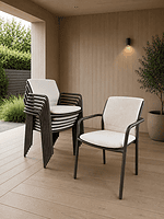 Flo_Armstoel_Aluminium_Brown