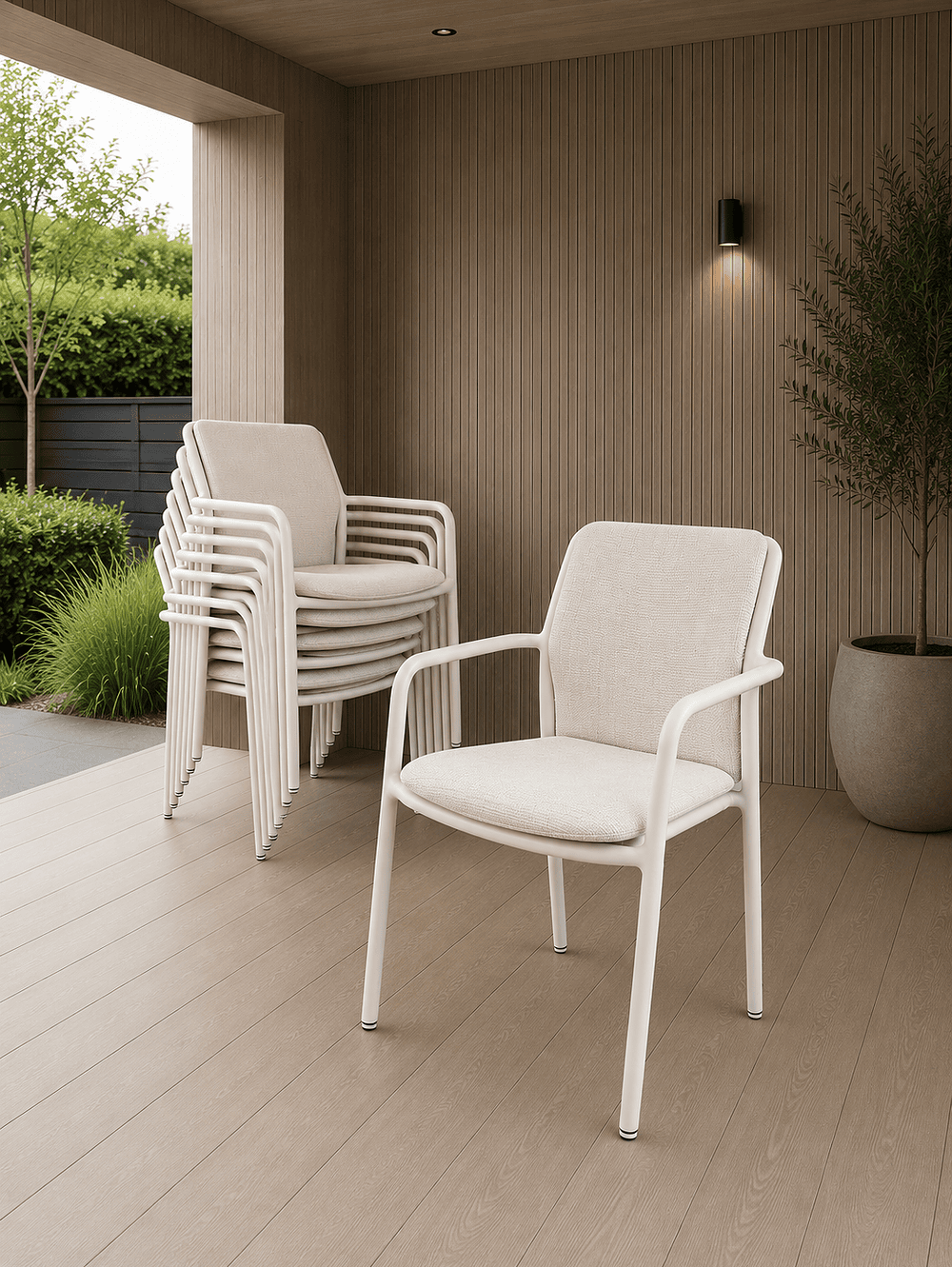 Flo_Armstoel_Aluminium_Creme