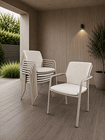 Flo_Armstoel_Aluminium_Taupe