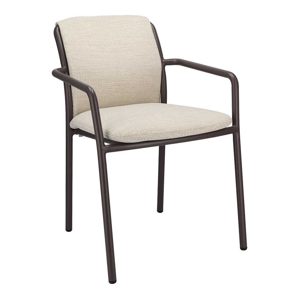 Flo_Armstoel_Aluminium_Brown_ - Hoofdfoto