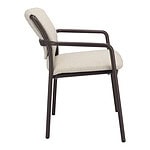 Flo_Armstoel_Aluminium_Brown_ - Side