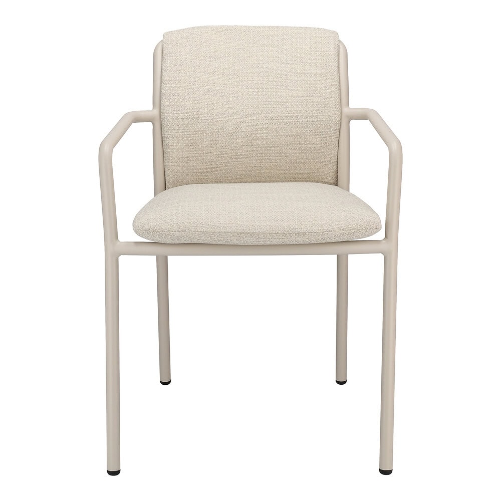 Flo_Armstoel_Aluminium_Creme_ - front