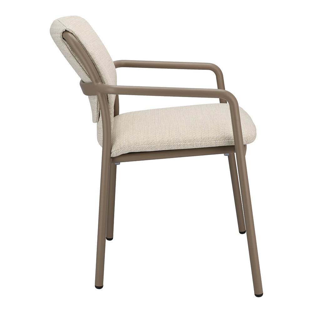 Flo_Armstoel_Aluminium_Taupe_ - Side