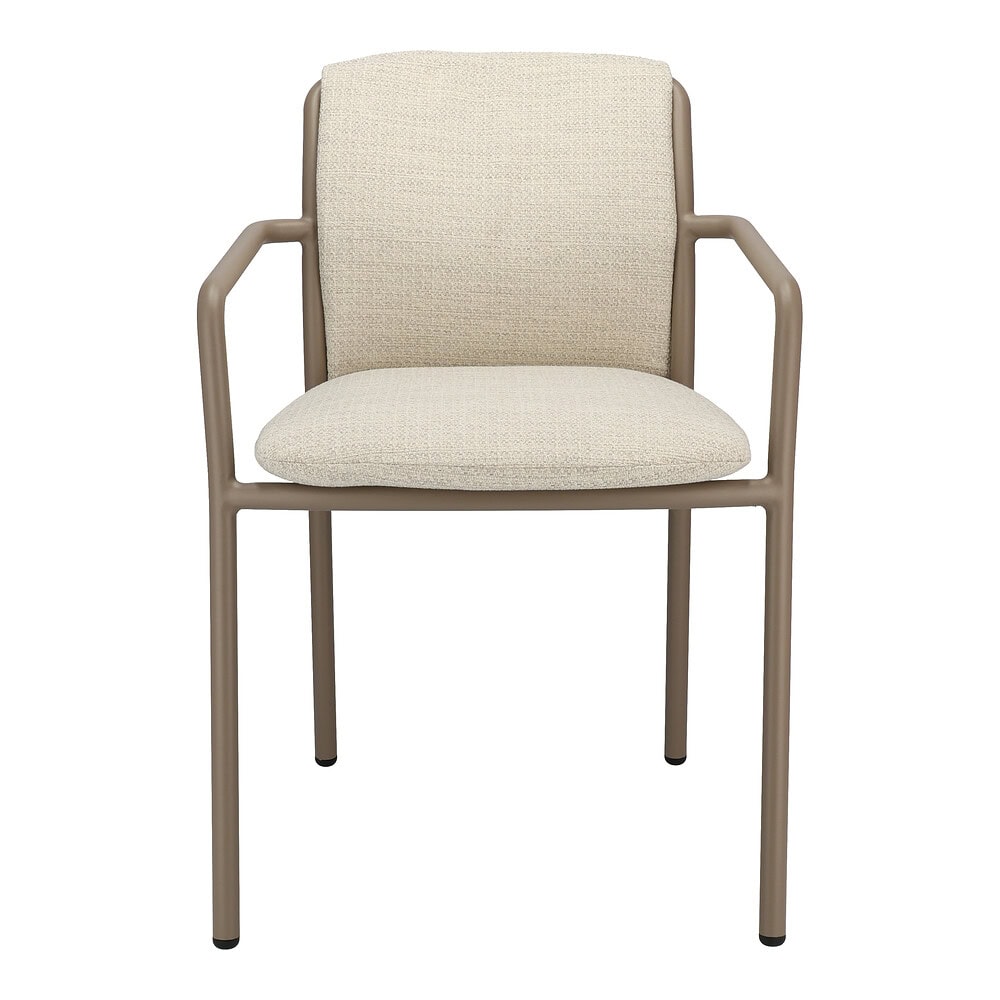 Flo_Armstoel_Aluminium_Taupe_ - front